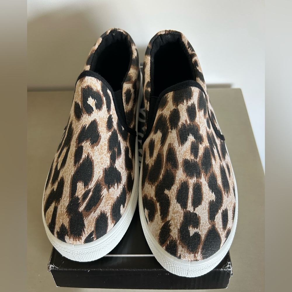 Leopard Canvas Slip-Ons